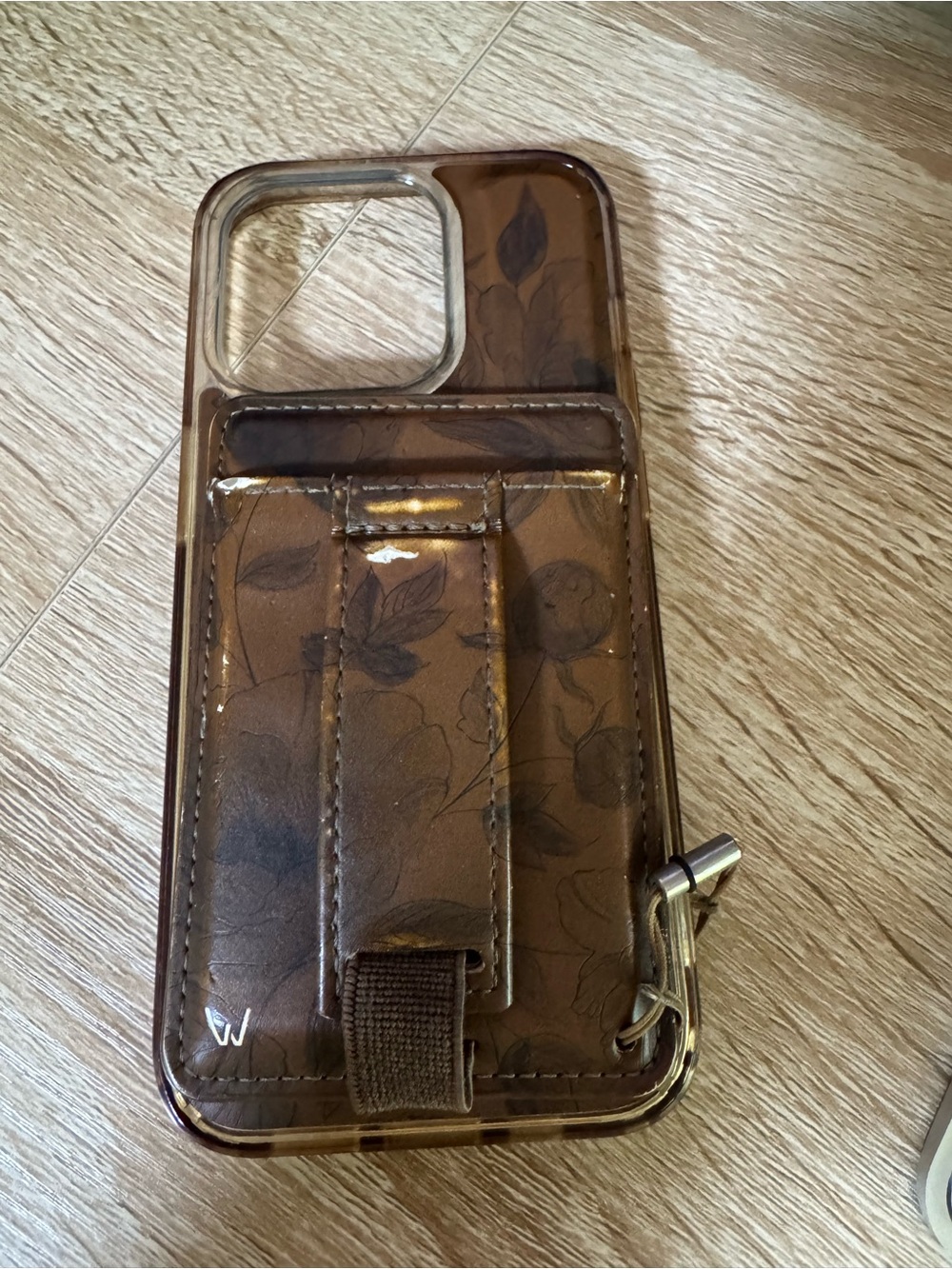Walli Brown Floral Wallet iphone 15 pro case